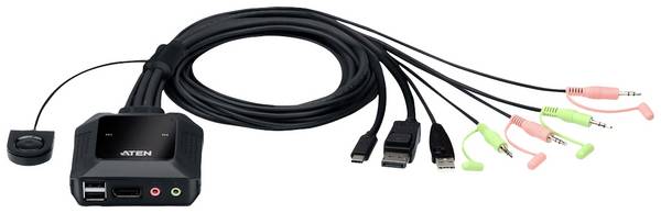 ATEN 2-Port USB-C-DisplayPort-Kabel KVM Switch  KVM konsole DisplayPort  4096 x 2160 Pixel