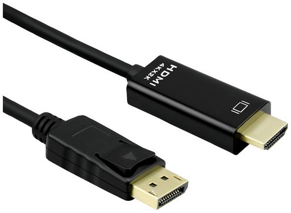 Roline DisplayPort kabel Konektor DisplayPort, Zástrčka HDMI-A 3.00 m černá 11.04.5997 stíněný Kabel DisplayPort