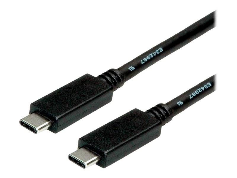 Dva černé USB-C konektory vedle sebe, ukazující strany připojení.