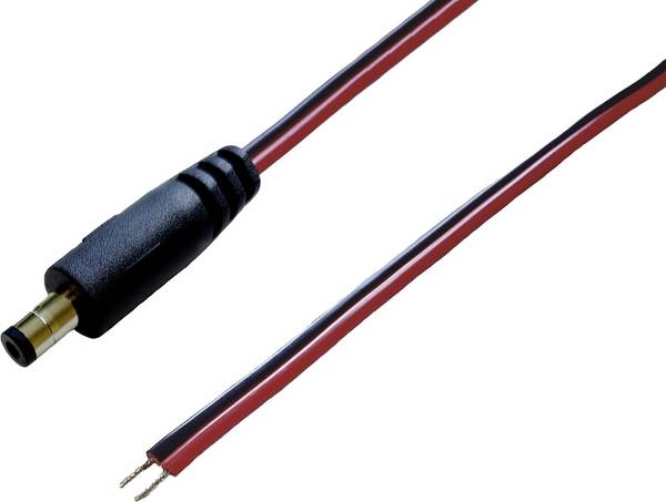BKL Electronic 075900-750 DC konektor Dutá DC zástrčka - Pocínovaný 5.5 mm 2.1 mm 0.75 m 1 ks Single