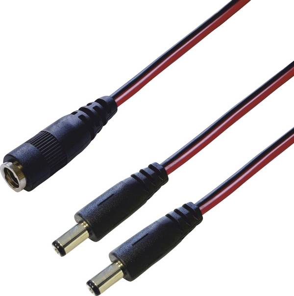 BKL Electronic 075921 DC rozvaděč nízkonapěťová zástrčka - DC spojka 5.5 mm 2.5 mm 0.30 m 1 ks Single