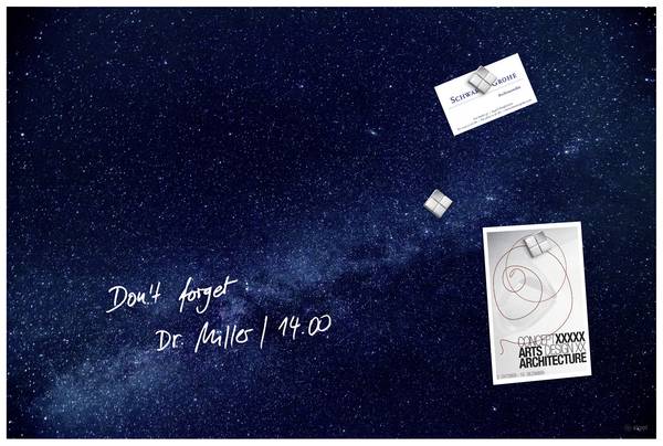 Sigel magnetický skleněný stůl Artverum Galaxy (š x v) 60 cm x 40 cm modrá GL283