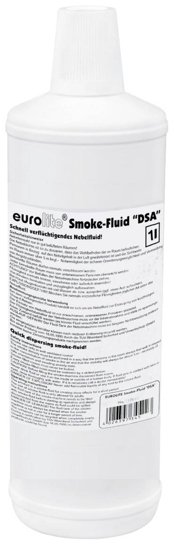 Eurolite  náplň do výrobníku mlhy  1 l neutrální
