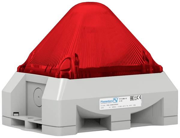 Pfannenberg opticko-akustický vysílač LED PY L-MA / PY L-MA-RGB červená blikající světlo 24 V/DC 101 dBA