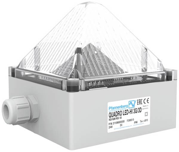 Pfannenberg bleskovka  QUADRO LED-HI 3G/3D 21108631009 čirá bílá  24 V/DC