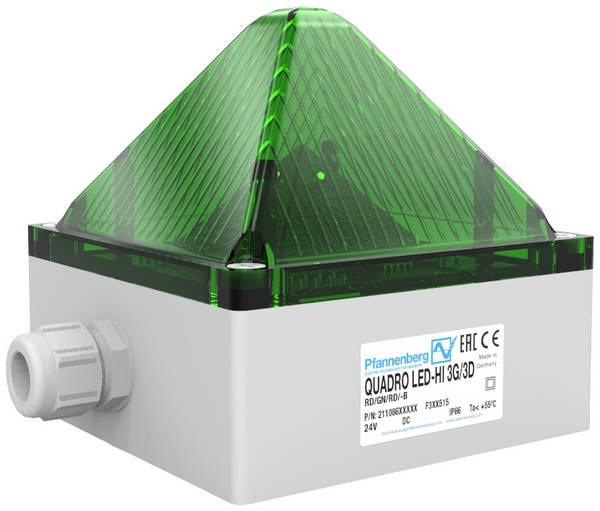 Pfannenberg bleskovka  QUADRO LED-HI 3G/3D 21108636009 zelená zelená  24 V/DC