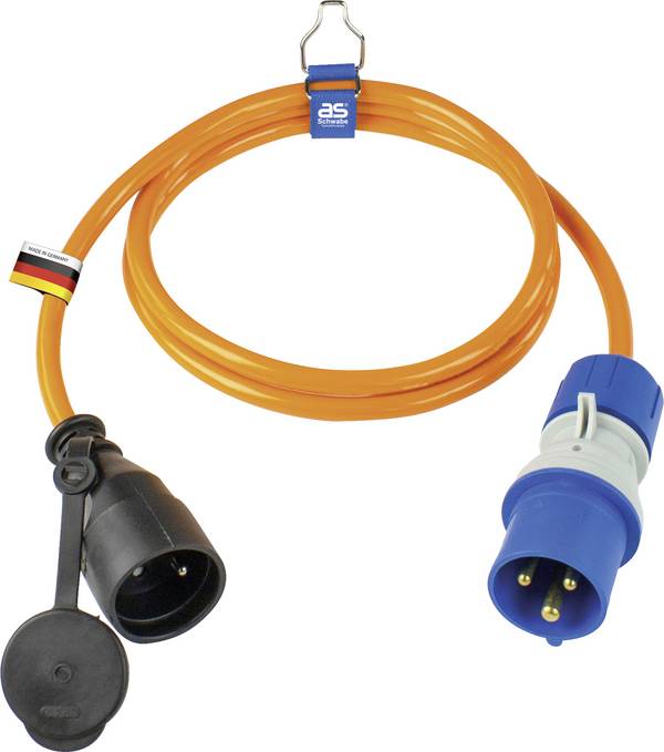 AS Schwabe 862435 napájecí kabelový adaptér, 16 A, oranžová, 1.5 m