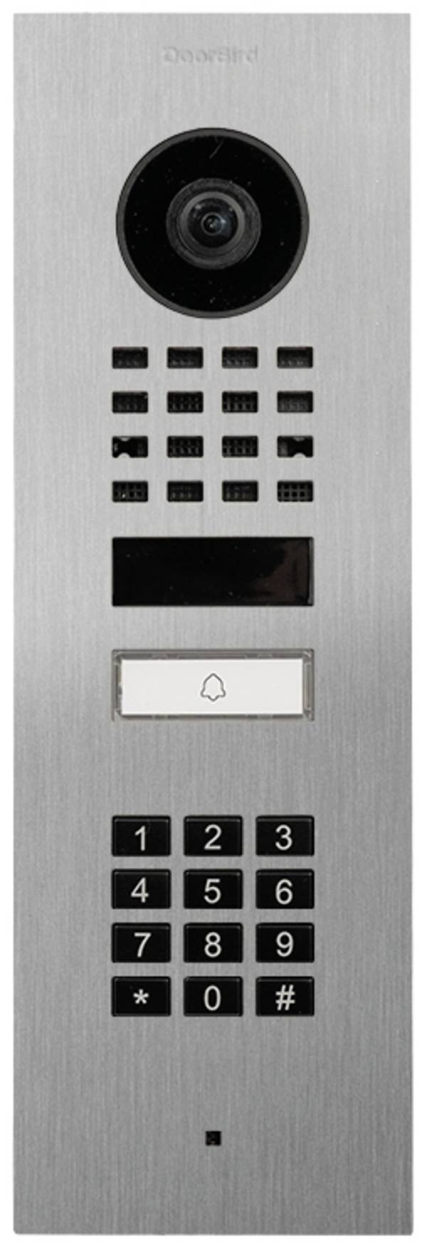 DoorBird D1101KV Unterputz V2A Wi-Fi domovní IP/video telefon samostatný přístroj, nerezová ocel kartáčovaná, 423871632