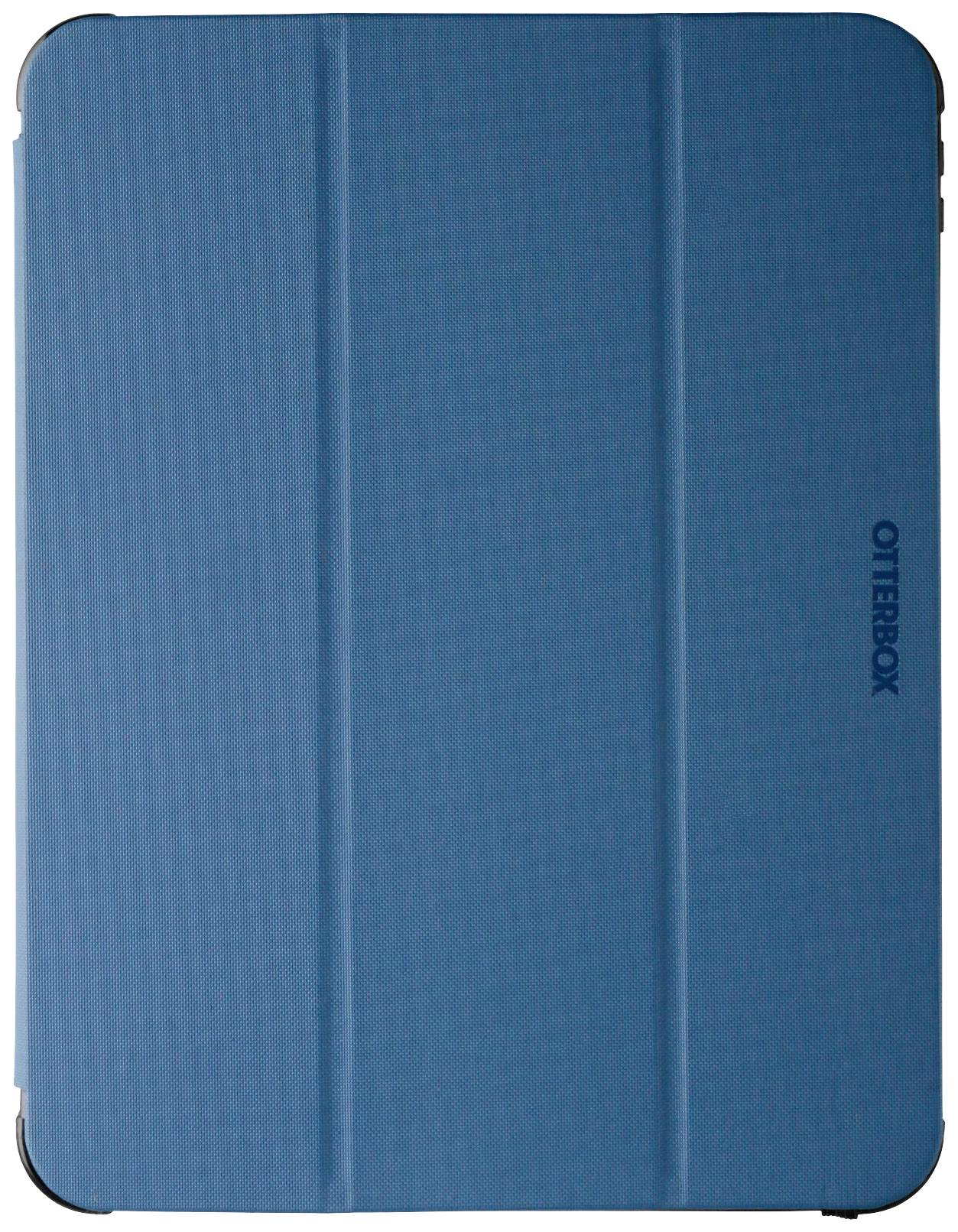 Modrý ochranný kryt OtterBox pro tablet, vpředu uzavřený.
