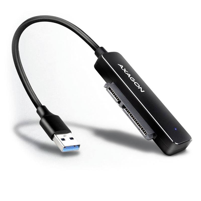 Adaptační kabel USB na SATA od značky Axagon umožňuje připojení SATA pevného disku k USB portu počítače.