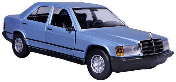 Bburago Mercedes 190E 1987, blau 1:24 model auta