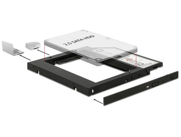 Delock 62669 Vestavný rámeček s redukcí z 5.25" na 2.5" pevný disk