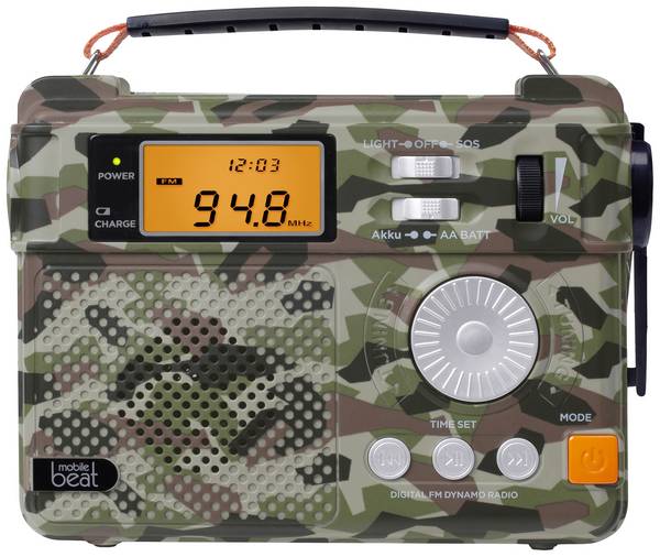 Silva Schneider SOS 223 BT 243019 Nouzové rádio, FM, AM, KV (AM), nouzové rádio, AUX, KV, FM, SV, USB, Ruční klika, Lampa na čtení, s akumulátorem