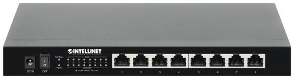 Intellinet 8-Port 2,5G Ethernet PoE+ Switch 8xPSE PoE+ Ports 100 W PoE-Leistungsbudget síťový switch  IEEE802.3af (15,4 W), IEEE802.3at (30 W)