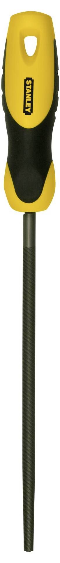 Žluto-černý šroubovák s ergonomickou rukojetí a dlouhým, kulatým dříkem.