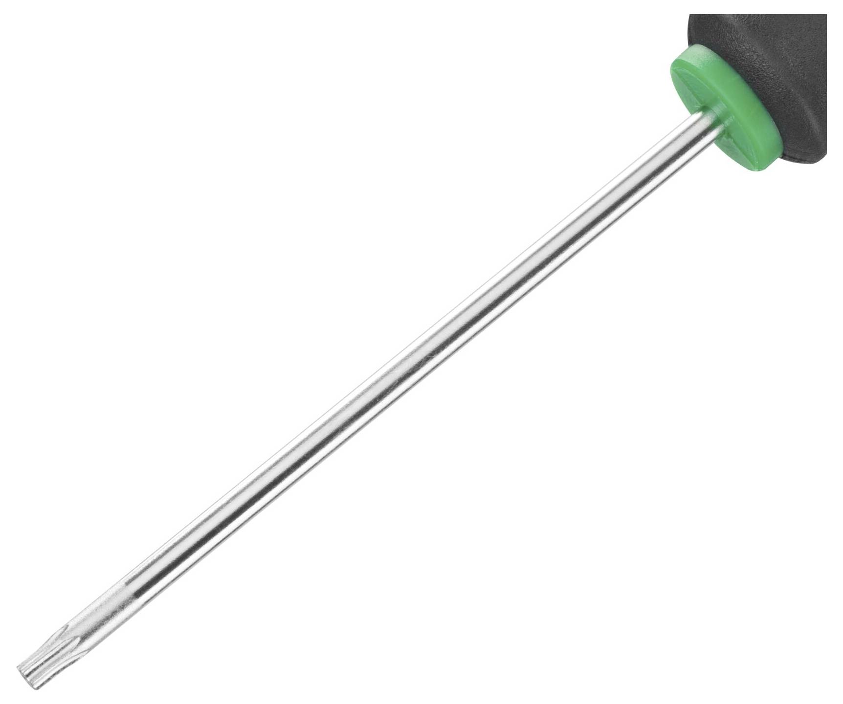 Torx šroubovák s ergonomickou rukojetí a kovovým hrotem. Ideální pro přesné utahování šroubů s hvězdicovitou hlavou.