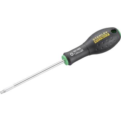 Šroubovák Torx značky Stanley FatMax s černou rukojetí a stříbrným hrotem, vhodný pro šrouby Torx.