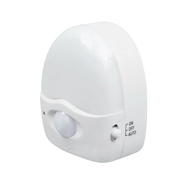 PENTATECH AN03 33324 LED noční světlo s PIR senzorem     LED bílá bílá