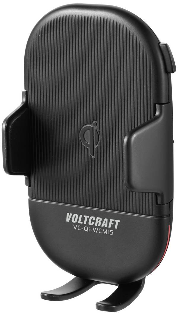VOLTCRAFT VC-Qi-WCM15 upevnění na ventilační mřížku držák mobilního telefonu do auta s funkcí indukčního nabíjení 55 - 89 mm 4 - 6.7 palec