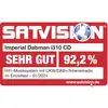 'Výsledek testu od Satvision pro Imperial Dabman i31 CD: Velmi dobré, 92,2 %. Hi-Fi hudební systém s FM/DAB+/internetovým rádiem, individuální test 01/2024.'