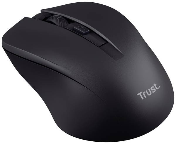 Trust MYDO SILENT optická myš, přenos bezdrátový, 4 tlačítko, 1800 dpi, černá