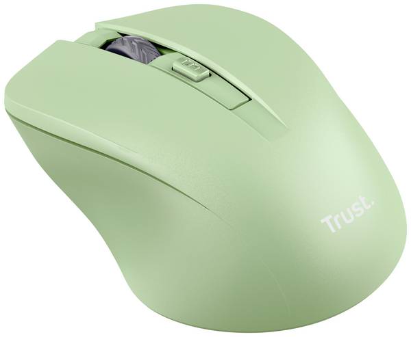 Trust MYDO SILENT optická myš, přenos bezdrátový, 4 tlačítko, 1800 dpi, zelená