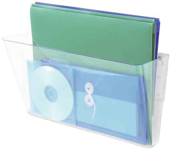 Deflecto DocuPocket 73101 drřák letáků na zeď transparentní DIN A4 na šířku  Počet přihrádek 1 1 ks (š x v x h) 331 x 190 x 105 mm