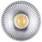 Kruhový vestavný LED stropní reflektor pohledem shora, ukazující strukturovaný povrch reflektoru a centrální světelný zdroj.