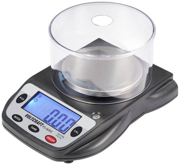 <br>  VOLTCRAFT<br>  PS-600C<br>  přesná váha<br>  <br>  Max. váživost 600 g<br>  Rozlišení 0.01 g<br>  na baterii<br>  černá<br>