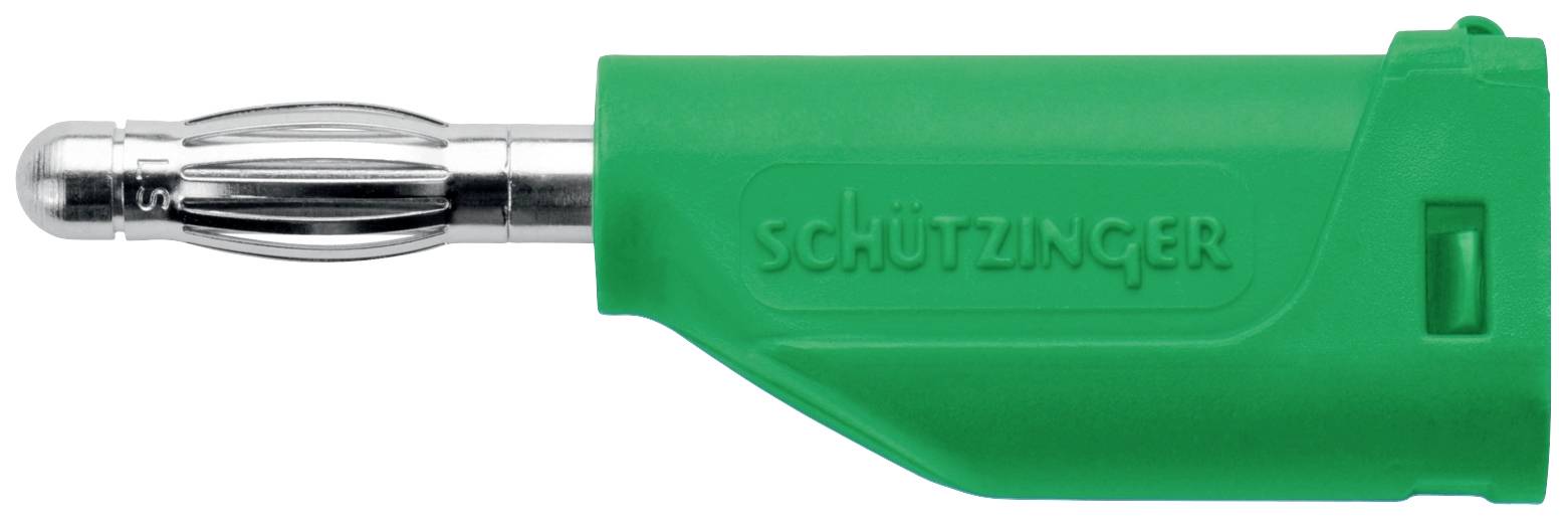 Schützinger banánek zástrčka zástrčka Ø pin: 4 mm zelená 1 ks