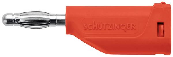 Schützinger banánek zástrčka zástrčka Ø pin: 4 mm červená 1 ks Piece