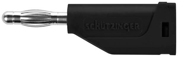 Schützinger banánek zástrčka zástrčka Ø pin: 4 mm černá 1 ks Piece