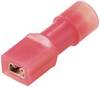 TRU COMPONENTS TC-11599304 faston zásuvka Šířka zástrčky: 2.8 mm Tloušťka konektoru: 0.5 mm 180 ° plná izolace červená 1 ks