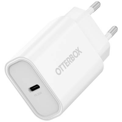 Bílá nabíječka OtterBox s USB-C portem a nápisem 'PD 20W'.
