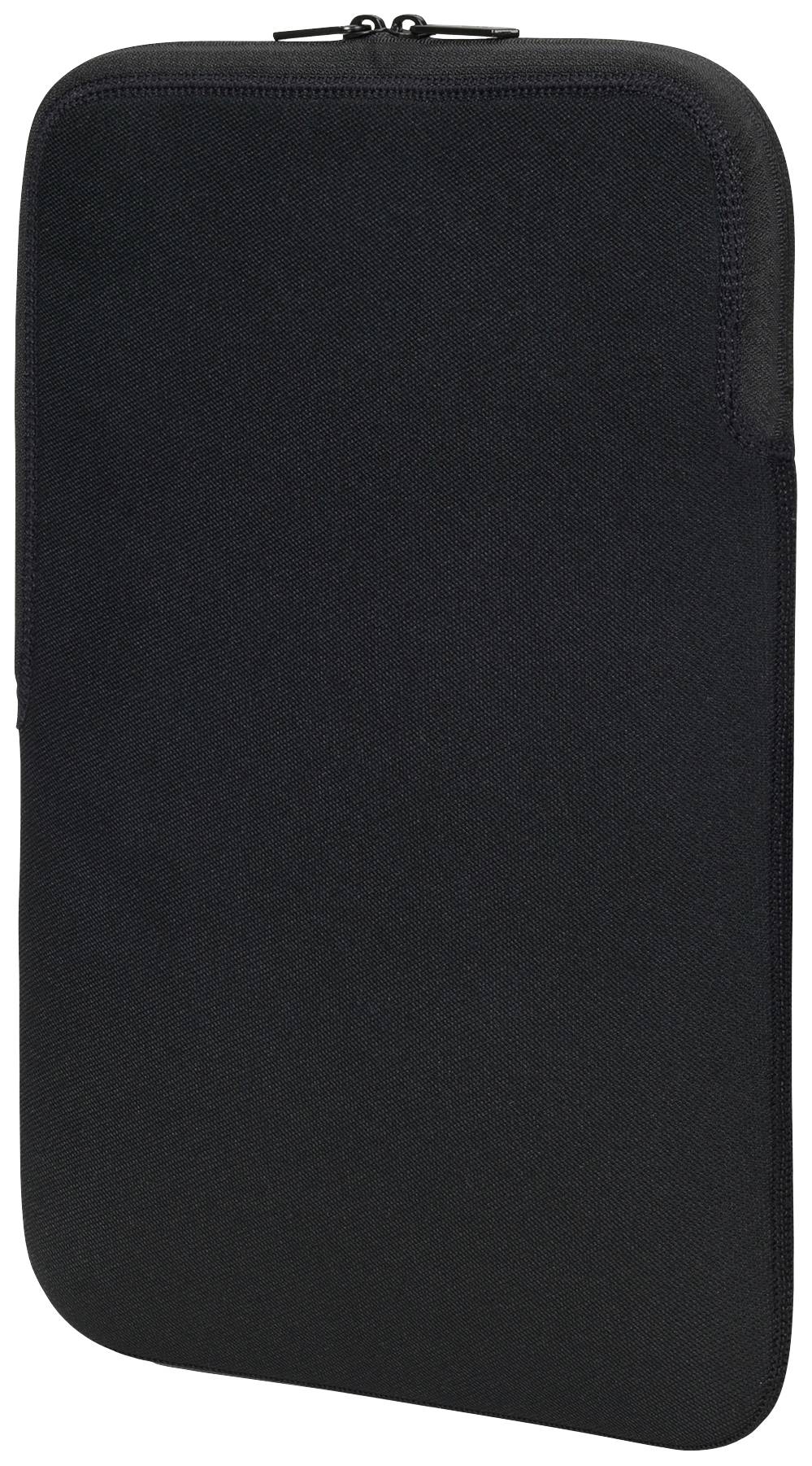 Černý ochranný obal z neoprenu vhodný pro tablet nebo notebook, se zipem nahoře. Minimalistický, čistý design.