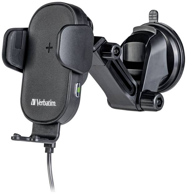 Verbatim bezdrátová indukční nabíječka 15 W FWC-01 Qi Fast Wireless Car Charger 49552  Výstup Magnetické připojení černá