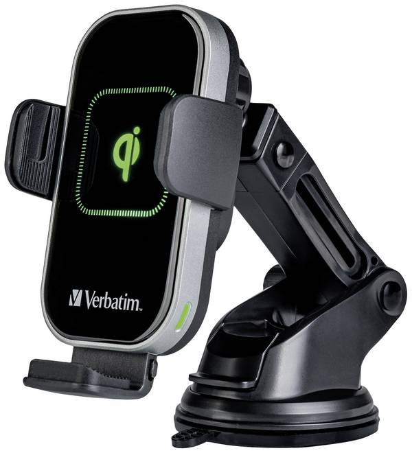 Verbatim bezdrátová indukční nabíječka 15 W FWC-02 Qi Fast Wireless Car Charger 49553  Výstup Magnetické připojení černá