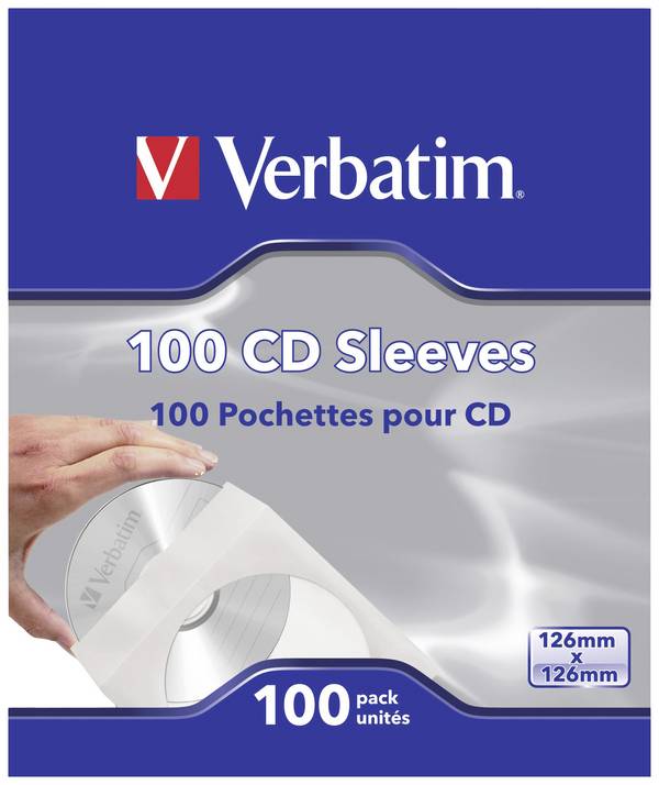 Verbatim obal na CD 49976 1 CD/DVD/Blu-Ray bílá papír 100 ks
