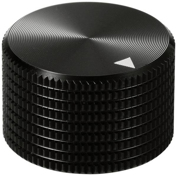 TRU COMPONENTS TC-11613808  otočný knoflík s označením černá (Ø x v) 25 mm x 16 mm hliník 1 ks
