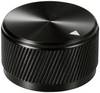 TRU COMPONENTS TC-11613816 otočný knoflík s označením černá (Ø x v) 30 mm x 17 mm hliník 1 ks