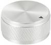 TRU COMPONENTS TC-11613824 otočný knoflík s označením stříbrná (Ø x v) 34 mm x 17 mm hliník 1 ks