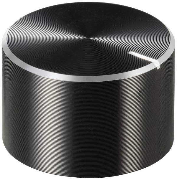 TRU COMPONENTS TC-11613840  otočný knoflík s označením černá (Ø x v) 20 mm x 13 mm hliník, plast 1 ks