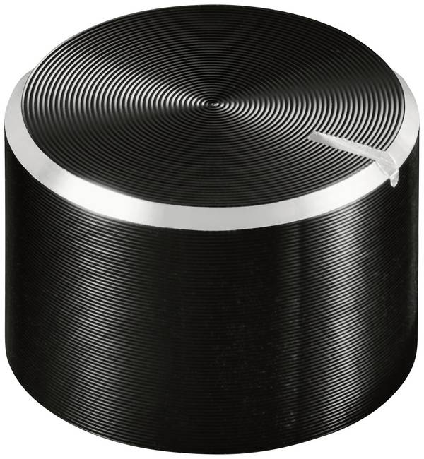 TRU COMPONENTS TC-11613856  otočný knoflík s označením černá (Ø x v) 15 mm x 10 mm hliník, plast 1 ks