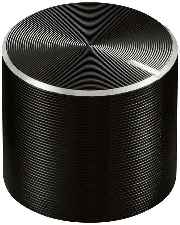 TRU COMPONENTS TC-11613864  otočný knoflík s označením černá (Ø x v) 15 mm x 13 mm hliník, plast 1 ks