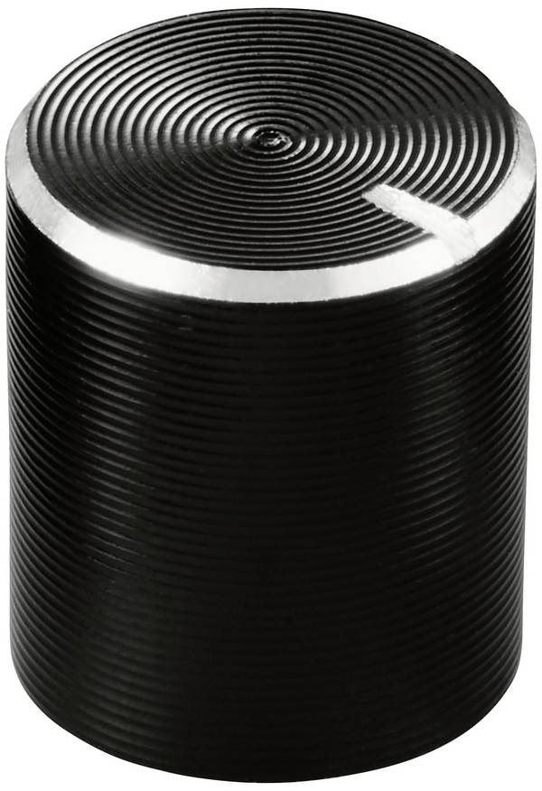 TRU COMPONENTS TC-11613884  otočný knoflík s označením černá (Ø x v) 10 mm x 11 mm hliník, plast 1 ks