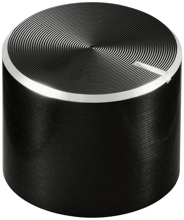 TRU COMPONENTS TC-11613908  otočný knoflík s označením černá (Ø x v) 13 mm x 10 mm hliník, plast 1 ks