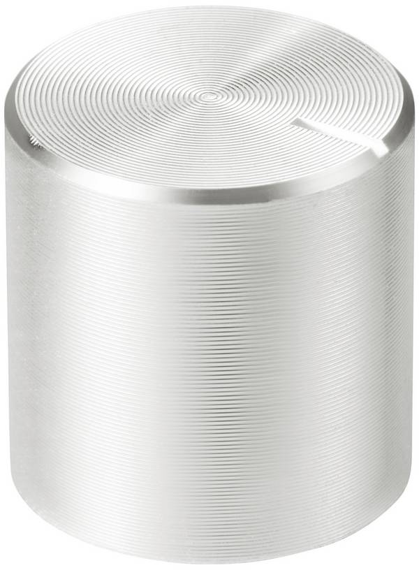 TRU COMPONENTS TC-11613912  otočný knoflík s označením stříbrná (Ø x v) 13 mm x 13 mm hliník, plast 1 ks