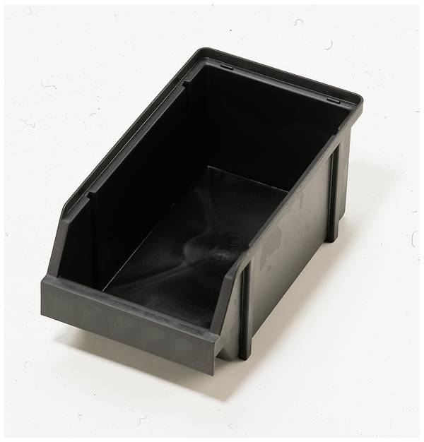 raaco 109314 otevřený skladovací box, 4-280, (š x v x h) 125 x 101 x 228 mm, černá, 1 ks