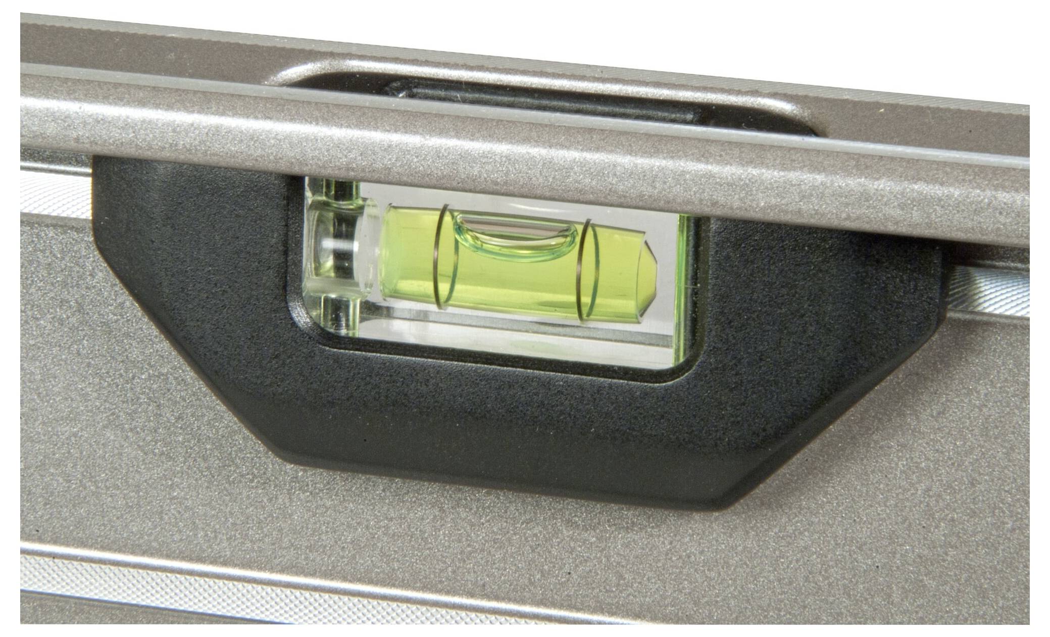 Vodováha se zeleně zabarvenou libelou, která ukazuje, že měřený předmět je v rovině.