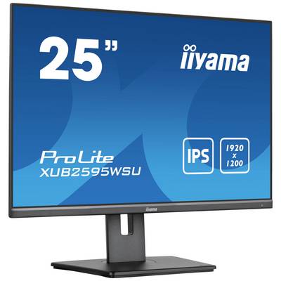 25palcový monitor značky iiyama, model ProLite XUB2595WSU, s IPS displejem a rozlišením 1920x1200 pixelů.